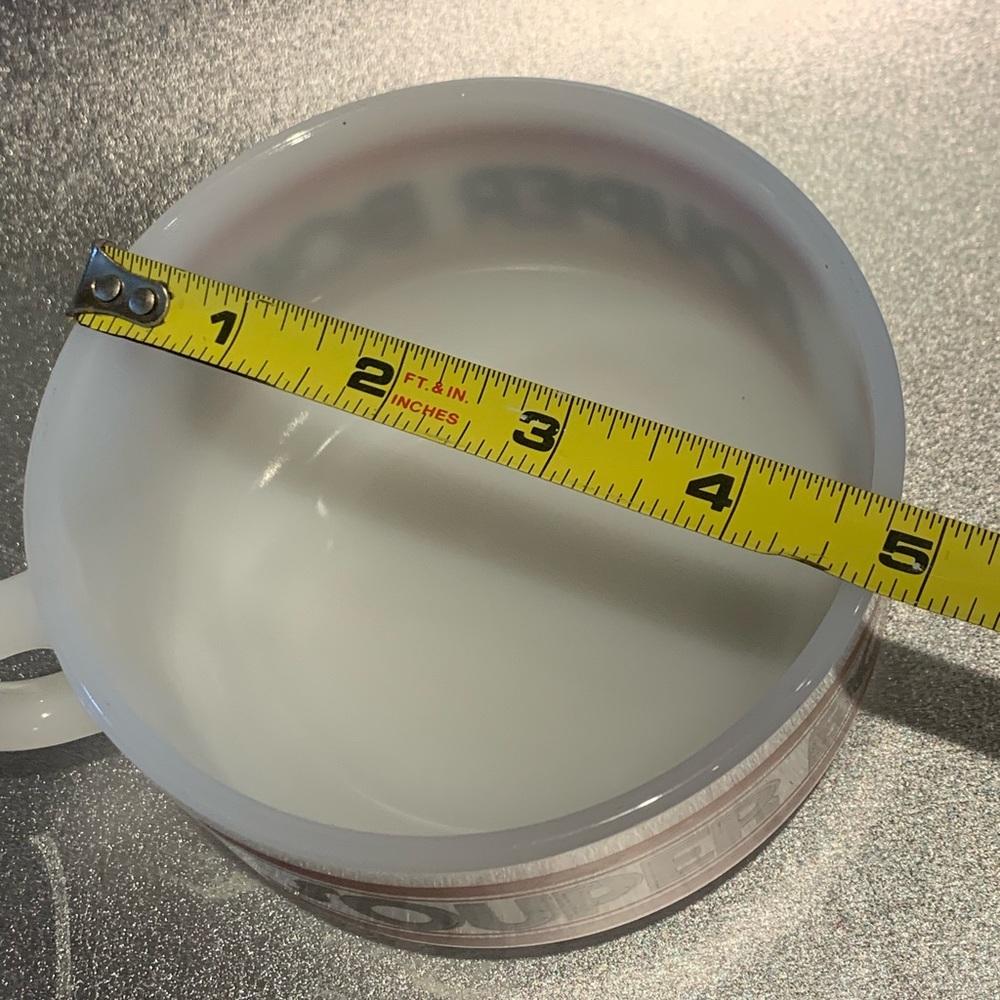 Vintage Glasbake Soup Bowl Mug Souper Bowl Chili Cereal Milkglass MCM 14 Oz - Picture 11 of 12